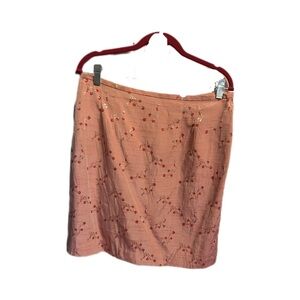 Norton McNaughton Peach Floral Pencil Skirt